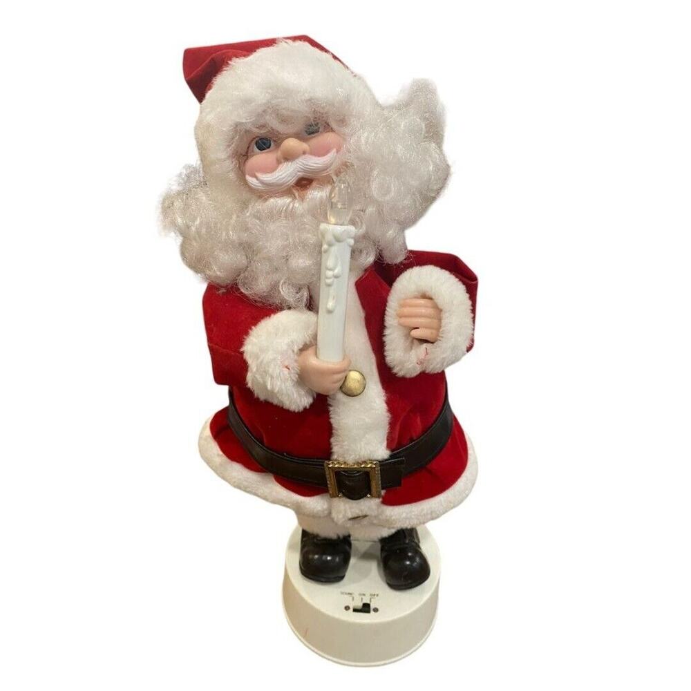 Telco Musical Motion Santa Light Up Candle Works 1989